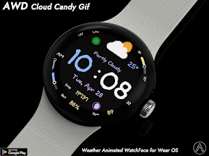 AWD Cloud Candy Gif Watchface Screenshot 0