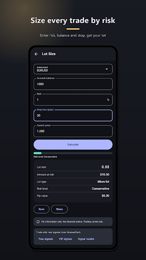Lot Size Calculator GT Screenshot 1