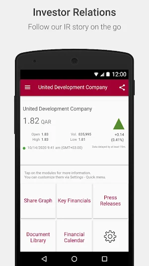 UDC Investor Relations Screenshot 0