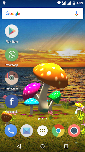 3D Mushroom-Sun Live Wallpaper Screenshot 0