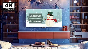 Cozy Snowman TV Screensaver Screenshot 2