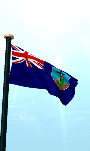 Montserrat Flag 3D Wallpaper Screenshot 1
