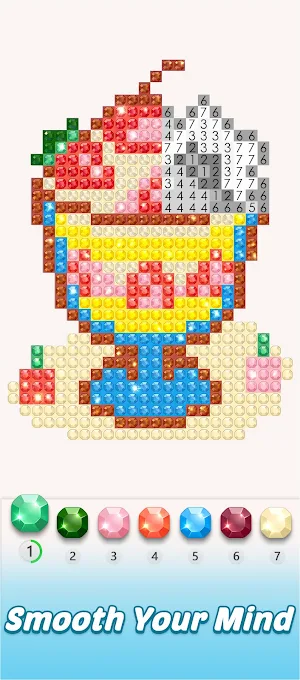 Jewel Painter: Color by Number Screenshot 1