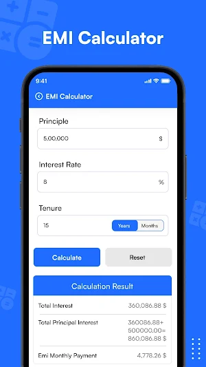 EMI Calculator - Loan Planner Screenshot 0