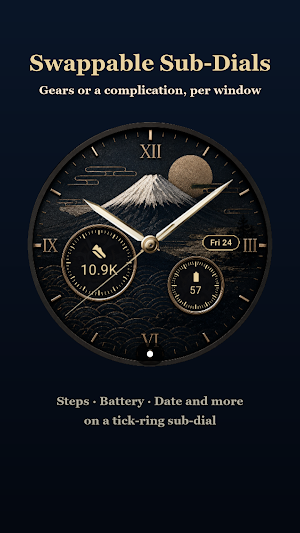 Moonlit Fuji Watch Face Screenshot 2