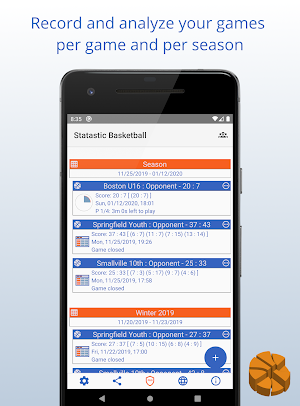 Statastic Basketball - record.analyze.improve Screenshot 0
