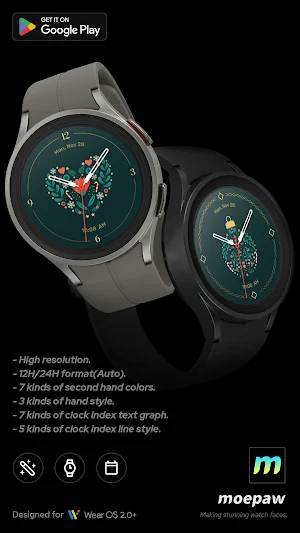 Moepaw Christmas Watch Face 03 Screenshot 1