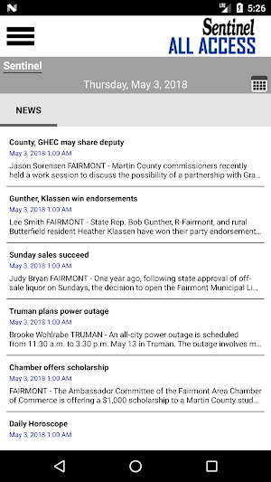 Fairmont Sentinel All Access Screenshot 2