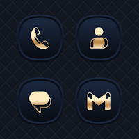 Stacked Golden - Blue Icons