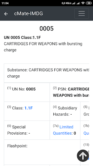 IMDG Code (Demo) Dangerous goods Screenshot 3