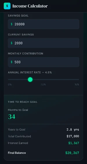 Income & Salary Calculator Screenshot 3