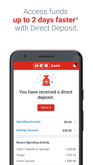 H-E-B Debit Screenshot 2