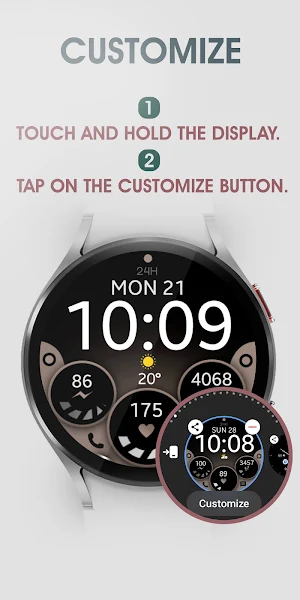 Sapphire Digital Watch Face Screenshot 3