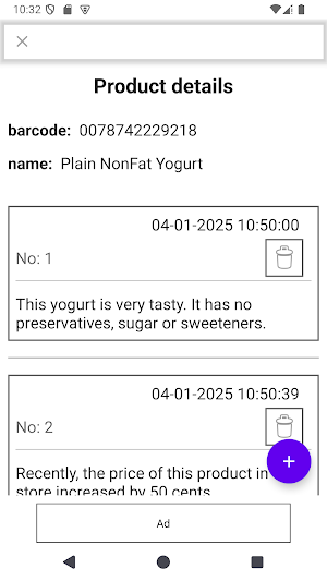 Scanning and Products Notes Screenshot 2
