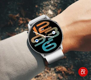 Strong Blue Orange Watch Face Screenshot 2