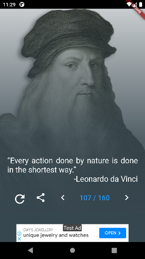 Leonardo da Vinci Quotes Screenshot 0