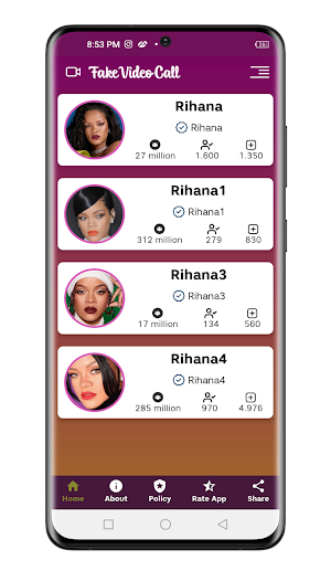 Rihana video call prank Screenshot 0