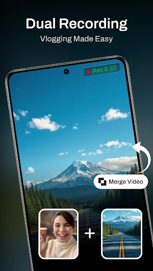 Dual Recorder Cam: Vlog, Reels Screenshot 2