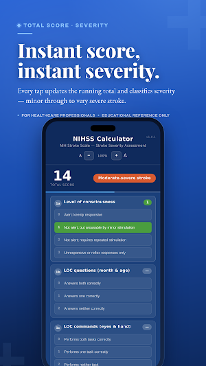 NIHSS Score -Stroke Calculator Screenshot 1