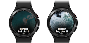 Watch Face Sea Waves wear OS Screenshot 0
