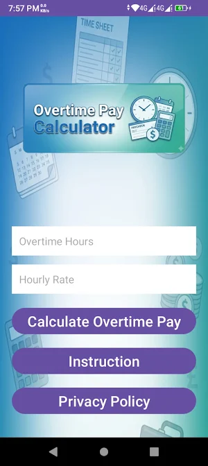 Overtime Earnings Calculator Screenshot 0