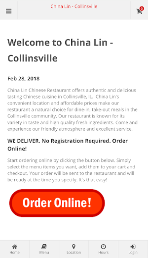 China Lin Collinsville Order Screenshot 0