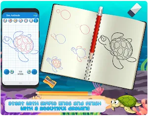 Learn to Draw Chibi Sea Animal Screenshot 3