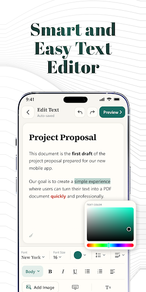 Text to PDF - TXT Converter Screenshot 1