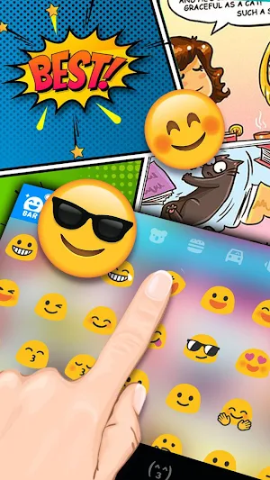 Comic Lips Pop Graffiti Keyboard Theme Screenshot 2