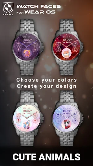 Cute Animals Watch Face Screenshot 1
