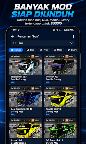MOD Bussid : Bus, Truk, Mobil Screenshot 1