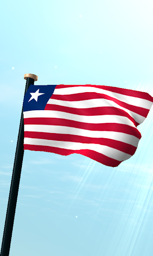 Liberia Flag 3D Free Wallpaper Screenshot 0