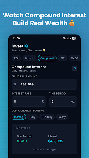 InvestIQ:Investment Calculator Screenshot 1