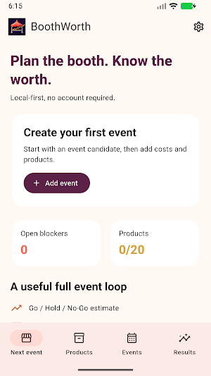 BoothWorth: Craft Fair Planner Screenshot 1