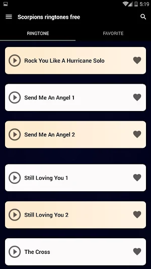 Scorpions ringtones free (offline) Screenshot 1