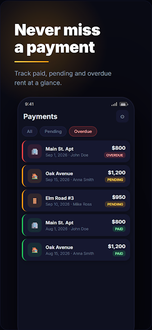 RentFlow: Tenant Rent Tracker Screenshot 1