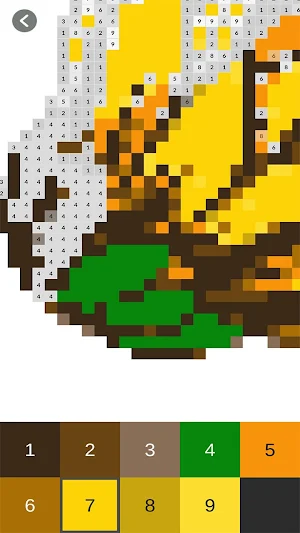 SunFlower Color by Number-Flower PixelArt Coloring Screenshot 2