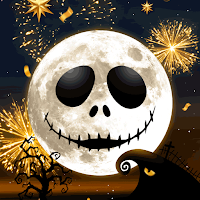 Spooky Gold Moon - Wallpaper