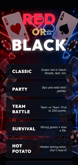 Red Or Black Screenshot 0