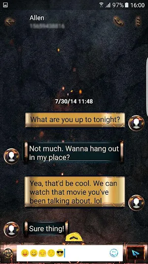 Extreme metal Next SMS skin Screenshot 1