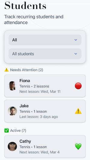 Sessio: Lesson Manager Screenshot 1