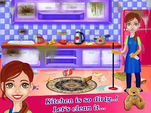 Big House Cleaning And Washing Game Screenshot 0