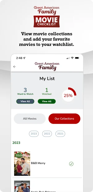 GFAM Movie Checklist Screenshot 1