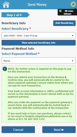 GabTrans UK Limited Screenshot 1