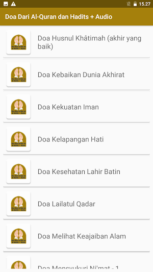 Doa Dari Quran & Hadits +Audio Screenshot 0