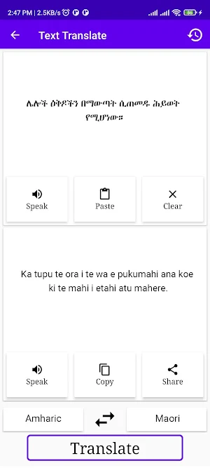 Amharic To Maori Translator Screenshot 1