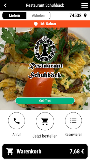 Restaurant Schuhbäck Screenshot 0
