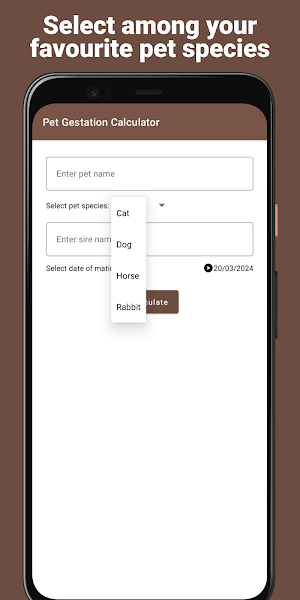 Cat & Dog Pregnancy Calculator Screenshot 1