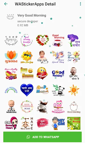 Good Morning Sticker for Whatsapp - WAStickerApps Screenshot 1