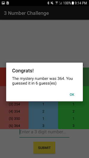 3 Number Challenge Screenshot 3